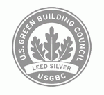 U.S. Green Building Council Logo for Silver LEED (Leadership in Energy and Environmental Design)