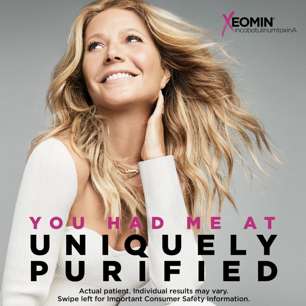 xeomin uniquely purified with Gwyneth Paltrow