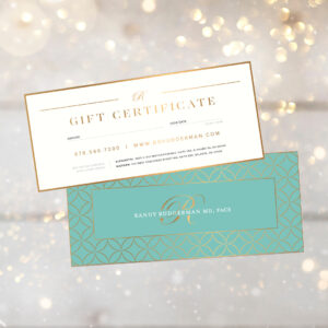 Holiday gift certificates